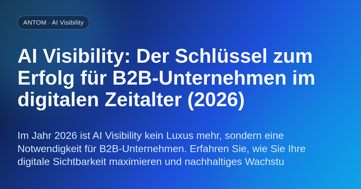Abstrakte Darstellung von künstlicher Intelligenz und Netzwerken, die die digitale Sichtbarkeit symbolisieren.